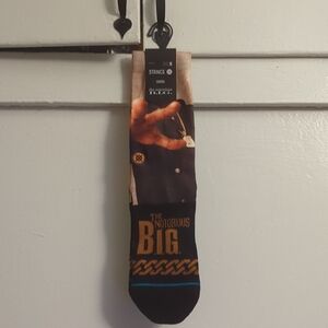 Stance Notorious B.I.G. Black Graphic Crew Socks with Gold Accents